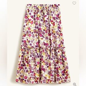 JCrew Floral Midi Skirt